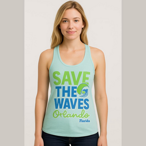 Rag wear Medium Florida tank top green and blue